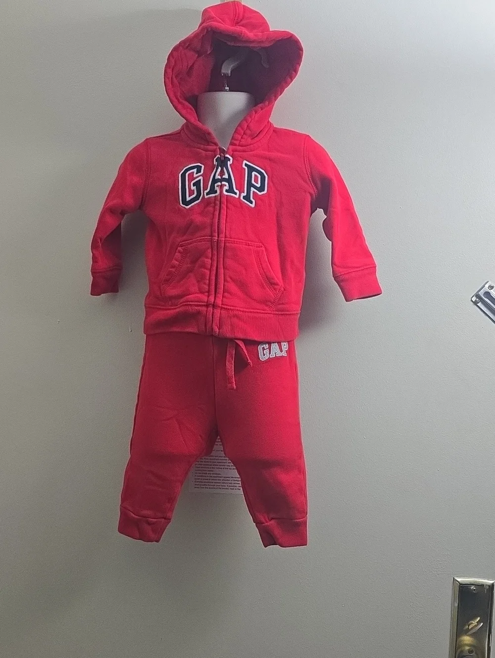 GAP Kids Bright Red Jogger Set - Hoodie & Pants